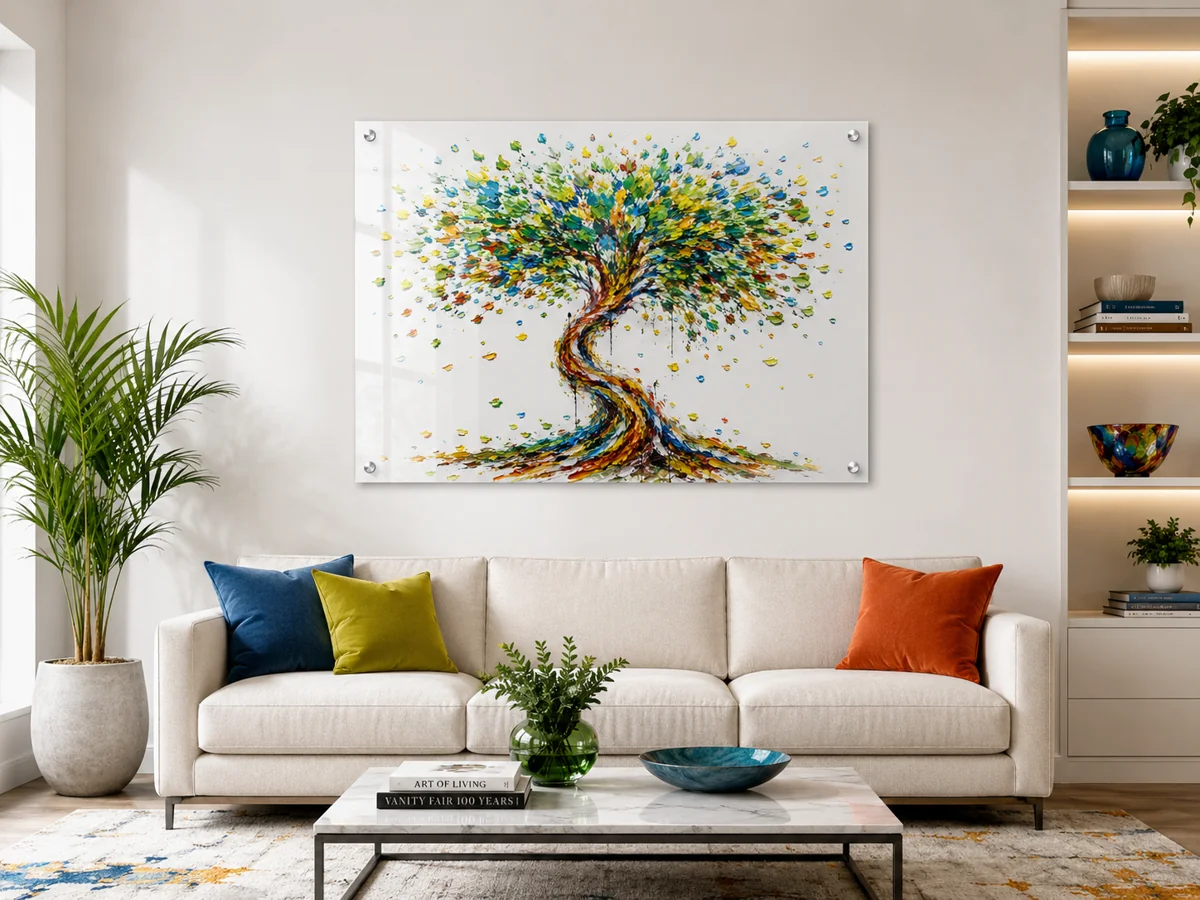 Tree of Hues wall art, Minimalist Art