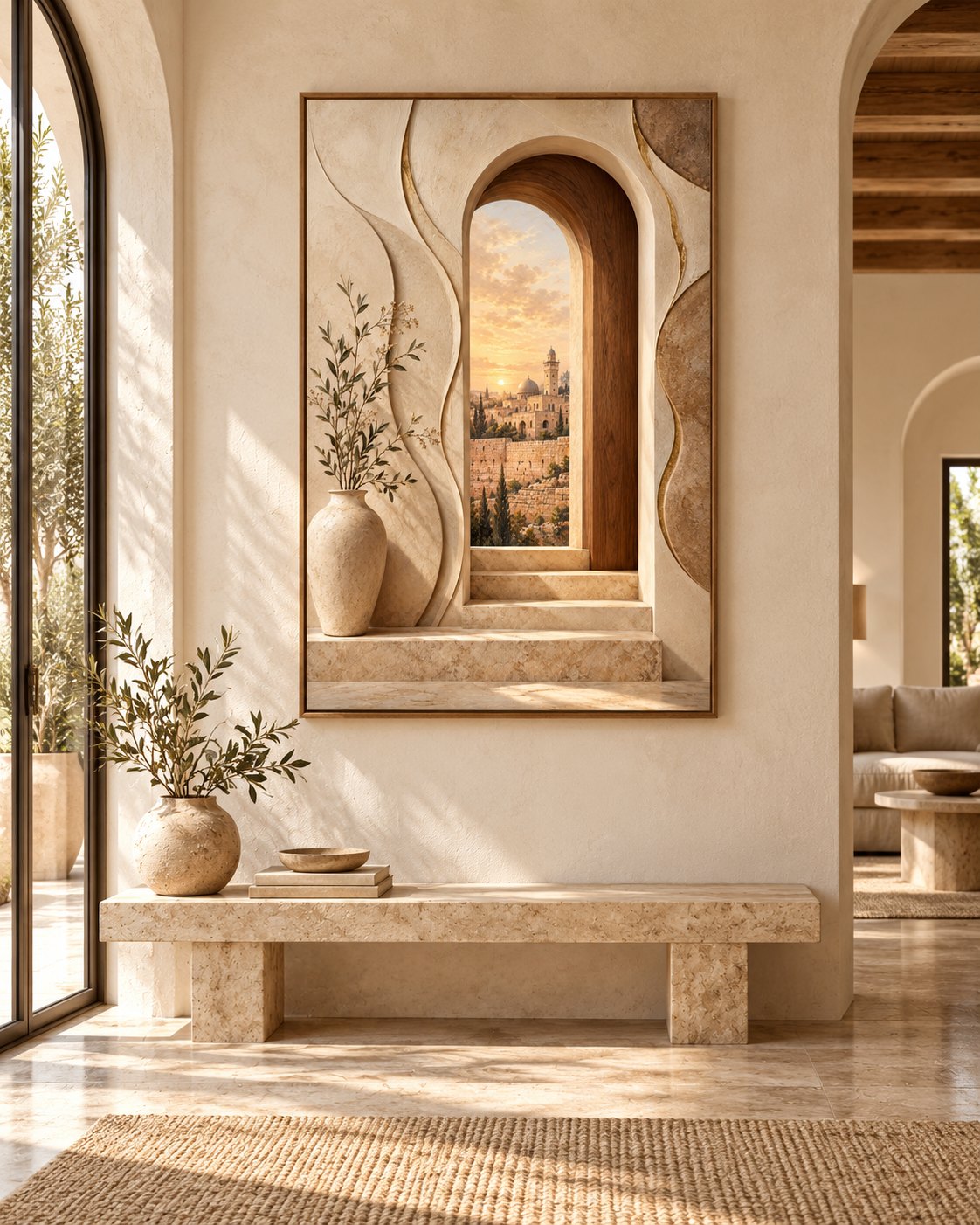 A Window to Jerusalem wall art, Minimalist Art