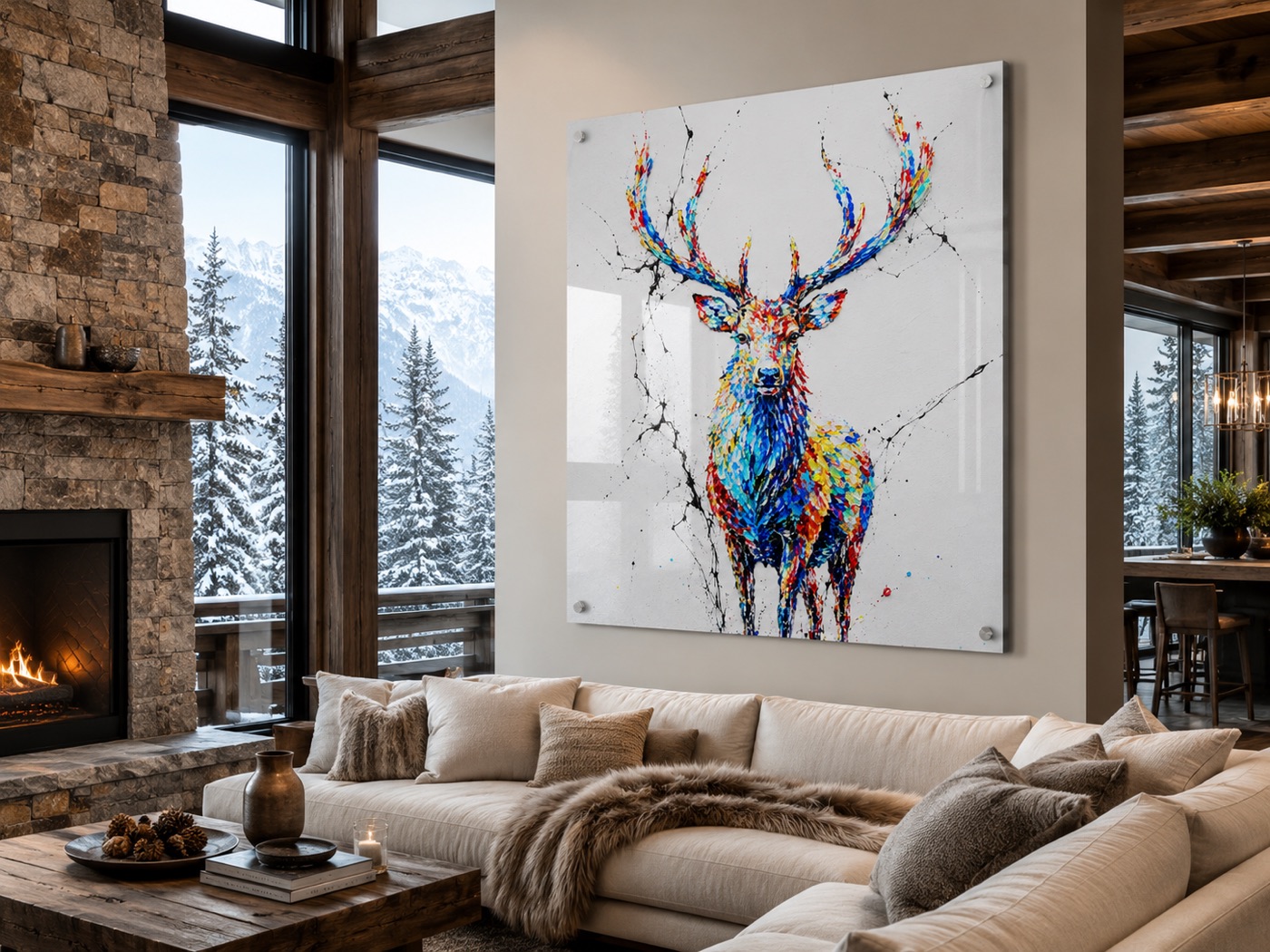 Deer of Colors wall art, Animals